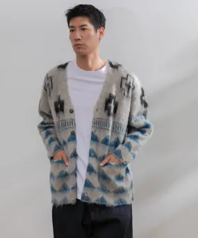 【MEN】ネイティブニットカーディガン