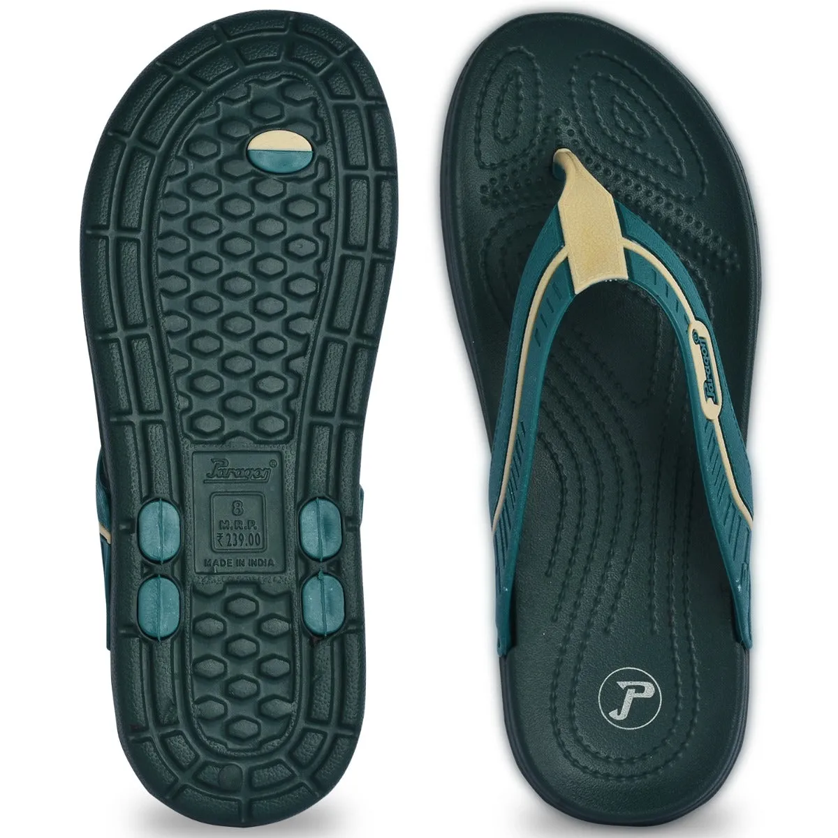 Paragon EVK3410G Men Stylish Lightweight Flipflops | Casual & Comfortable Daily-wear Slippers for Indoor & Outdoor | For Everyday Use