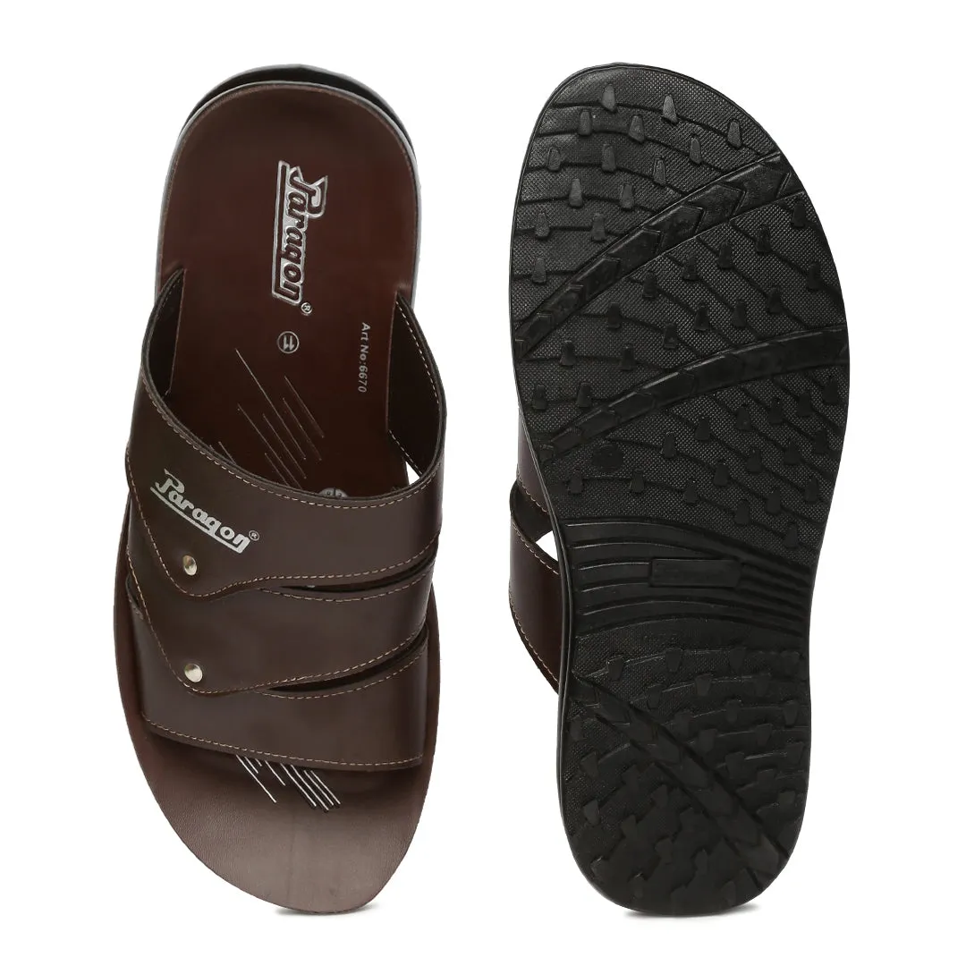 Paragon PU6670T Men Stylish Lightweight Flipflops | Comfortable with Anti skid soles | Casual & Trendy Slippers | Indoor & Outdoor