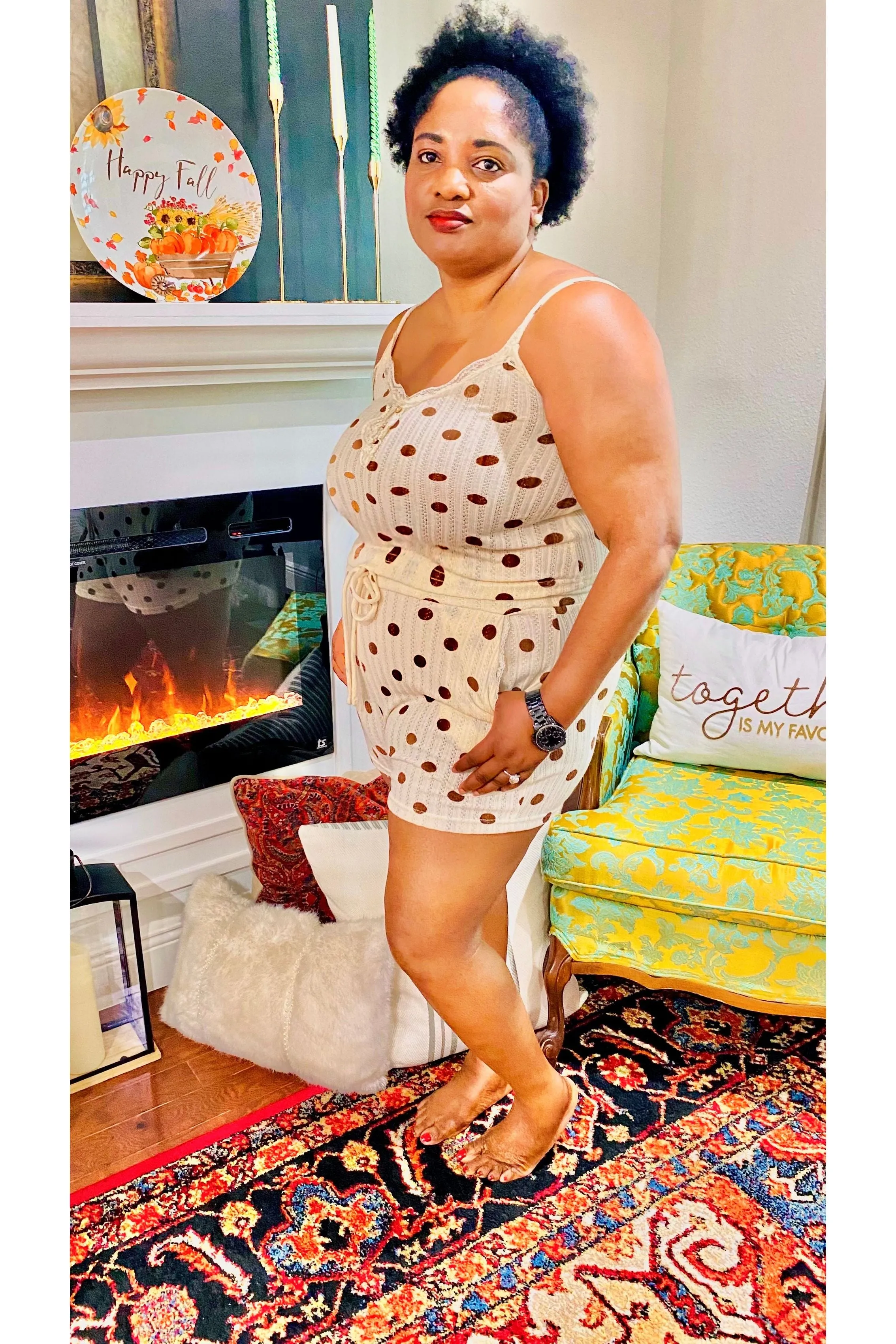 Polka- Dot Loungewear Set