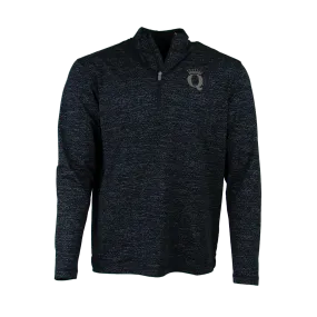 QFC-307 | Men's Sport Wick Reflective Heather 1/2 zip pullover- black