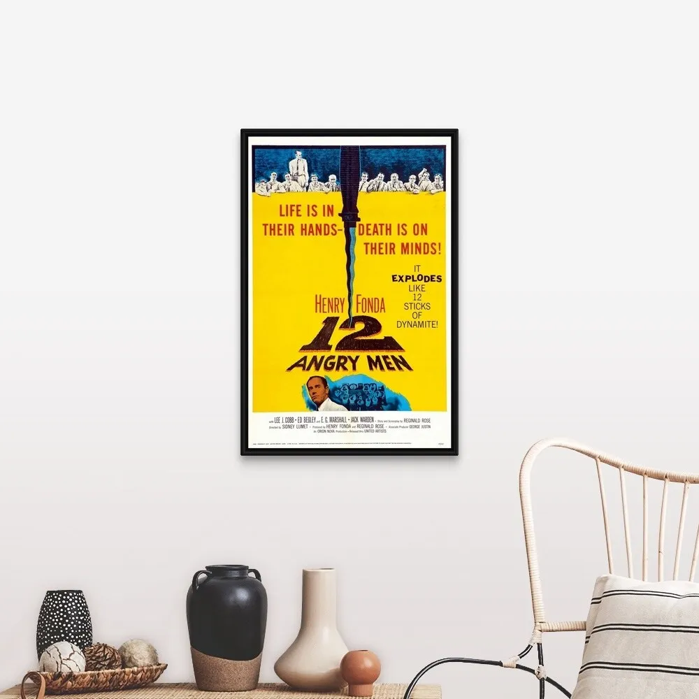 "12 Angry Men (1957)" Black Float Frame Canvas Art