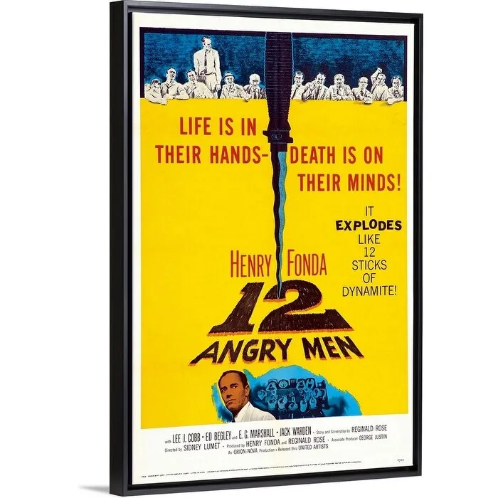 "12 Angry Men (1957)" Black Float Frame Canvas Art
