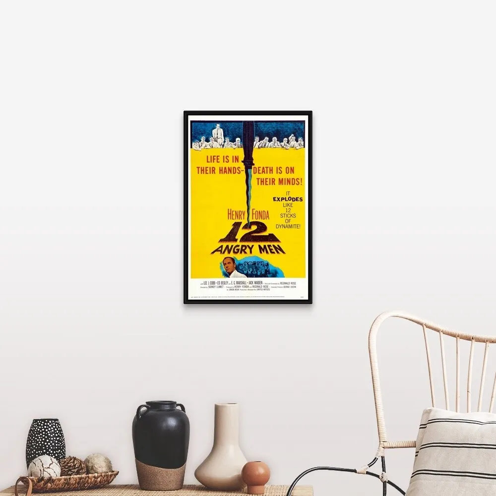 "12 Angry Men (1957)" Black Float Frame Canvas Art