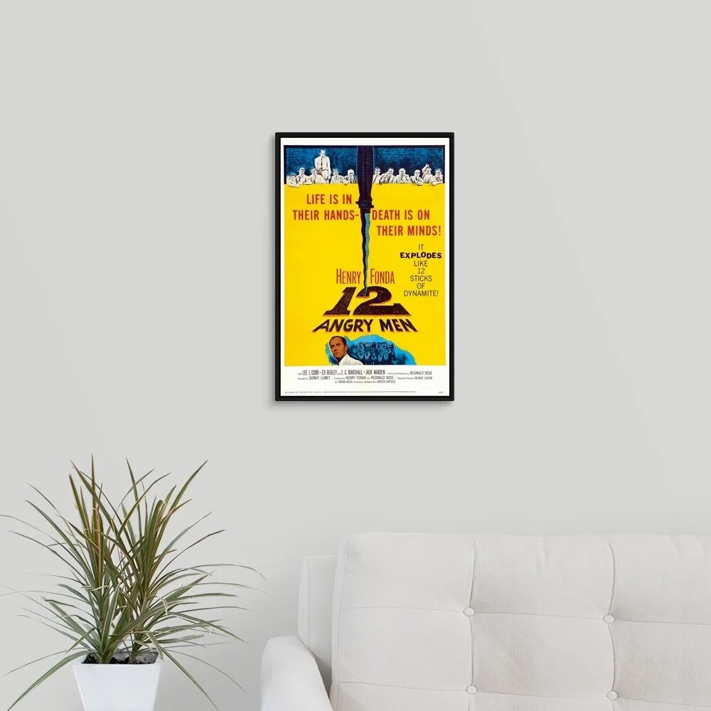 "12 Angry Men (1957)" Black Float Frame Canvas Art
