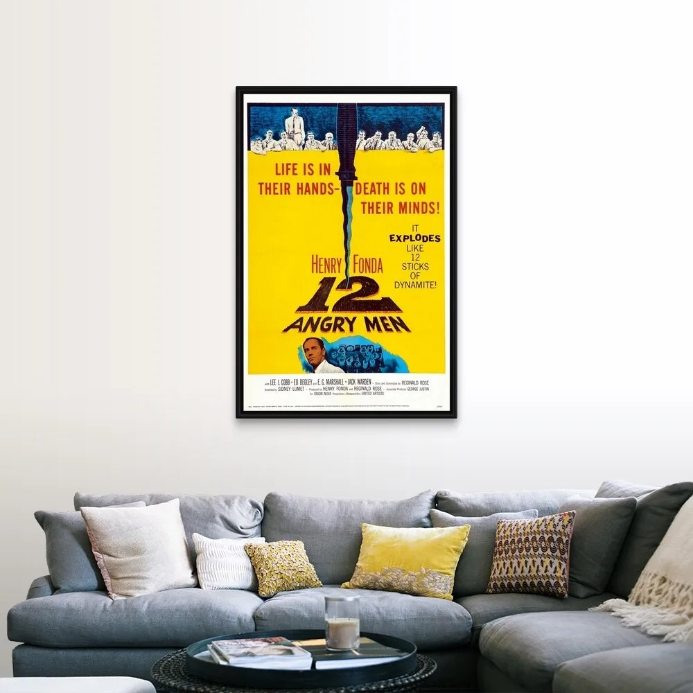 "12 Angry Men (1957)" Black Float Frame Canvas Art