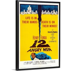 "12 Angry Men (1957)" Black Float Frame Canvas Art