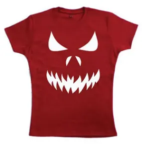 Scary Face Teenage Girls T-Shirt