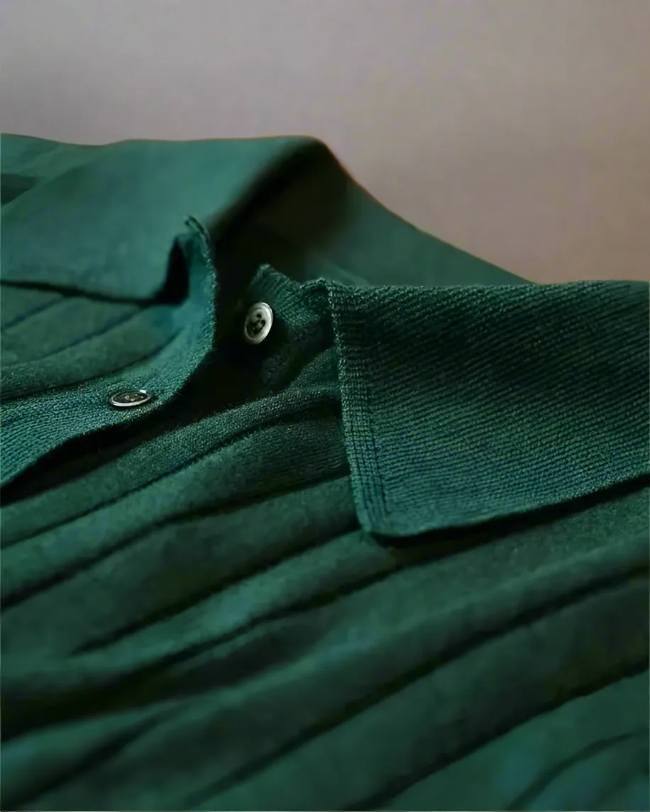 Short Sleeve Knit Polo T-Shirt for Men