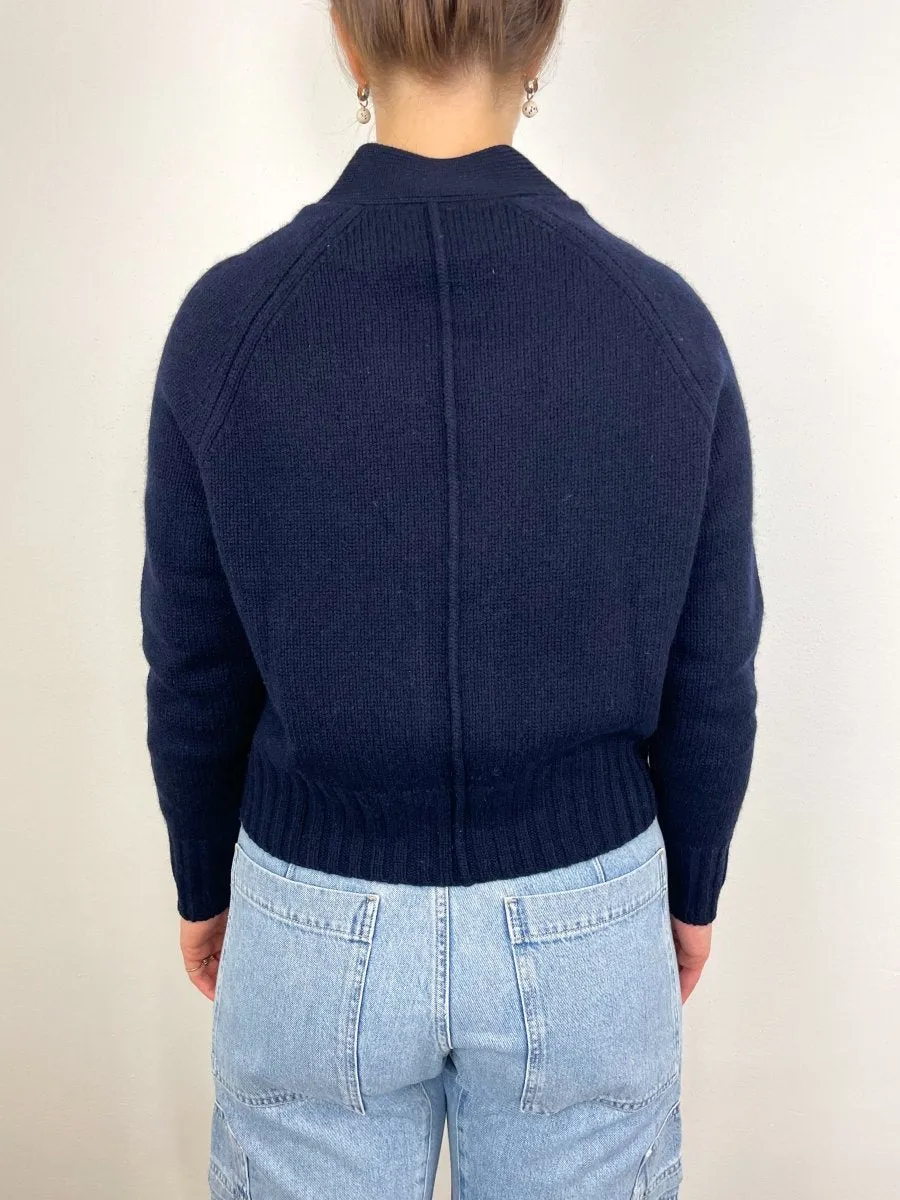 V Cardigan in Deep Night