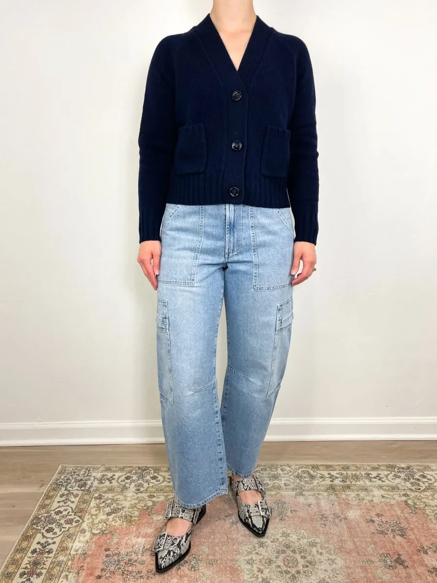 V Cardigan in Deep Night