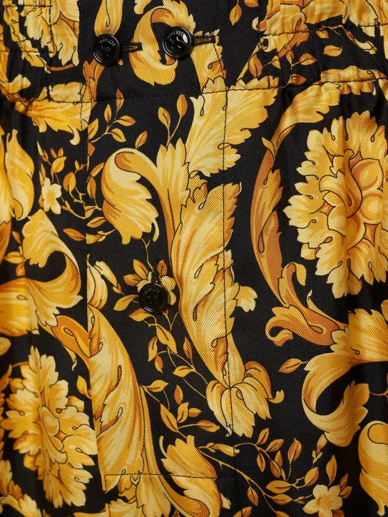 Versace   Barocco print silk loungewear shorts 