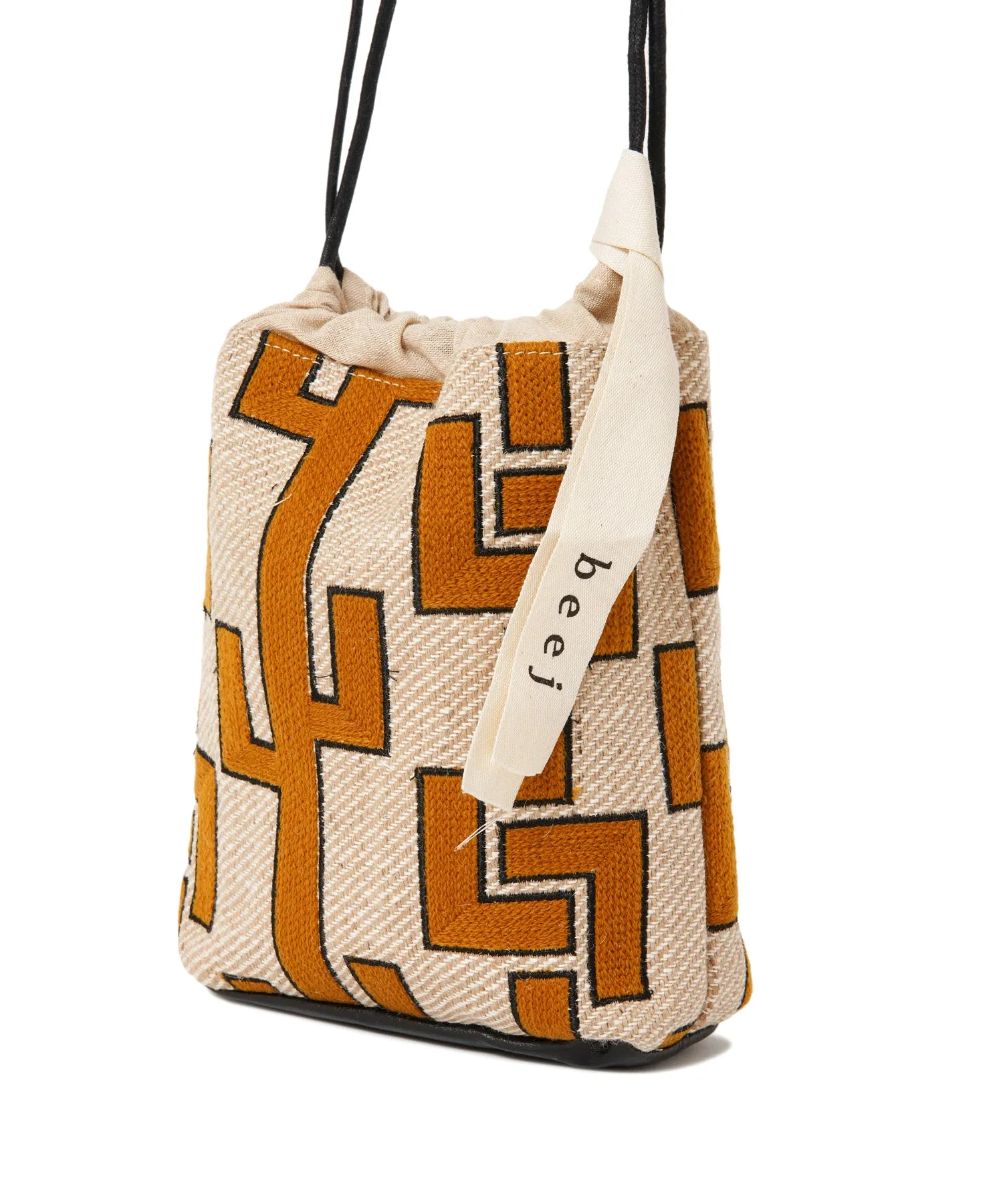 【WOMEN】beej drawstring emb bag